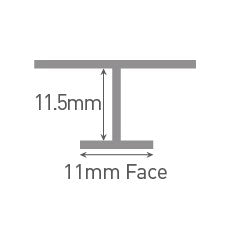 Grant Westfield Classic - Type D - Continuous H Joint - Aluminium Extrusion - Brushed Brass - 2450mm Long