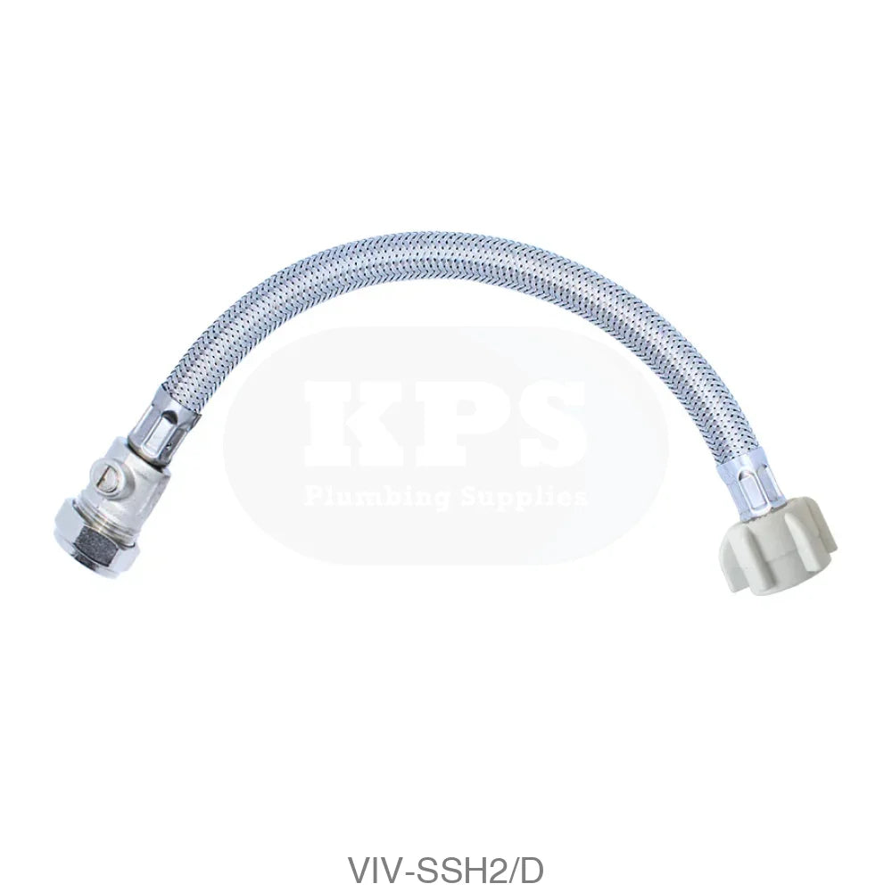 1/2 (Nylon) x 15mm ISO - 300mm Flexible Hose Plumbing Spares