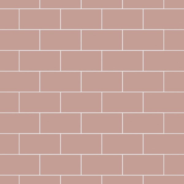 Multipanel Tile Effect Antique Rose Hydrolock T&G Wall Panel - 2400 x 598 x 11mm