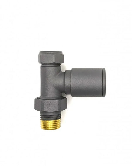 Kartell ANTH-STR Straight Radiator Valve Pair - 15mm - Anthracite