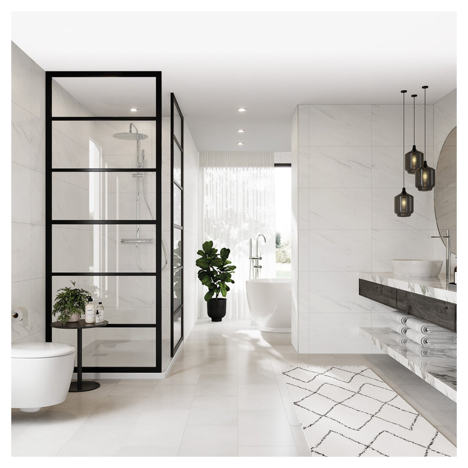 Tile Panel - Levanto Marble (0812) - Hydro-Lock T&G - Tile - 2400x598x11mm - FSC Mix 70% Wall Panels