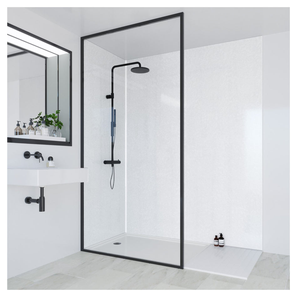 Multipanel MPM049SHR9 Classic Frost White Unlipped Wall Panel - 2400 x 900 x 11mm