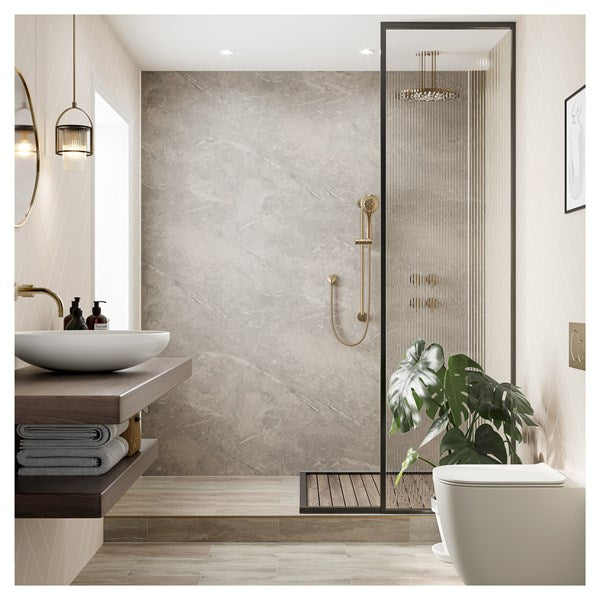 Multipanel Pure Valmasino Marble Unlipped Wall Panel - 2400 x 1200 x 11mm