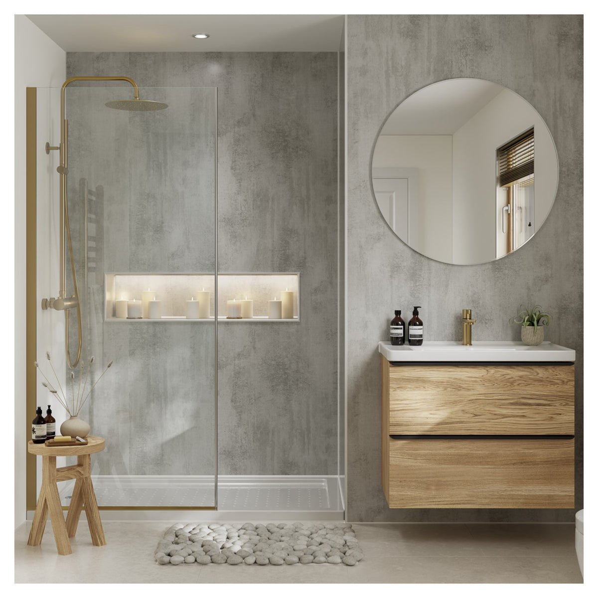 Multipanel Contemporary Arctic Stone Unlipped Wall Panel - 2400 x 1200 x 11mm