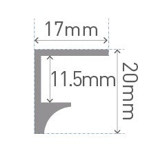 Grant Westfield Classic - Type Y - Last Panel - Aluminium Extrusion - Matt Black - 2450mm Long