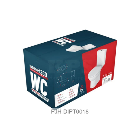 2Go WC CC Rim S/C Seat (Red/Blue Box) – White - Bathroom Brands