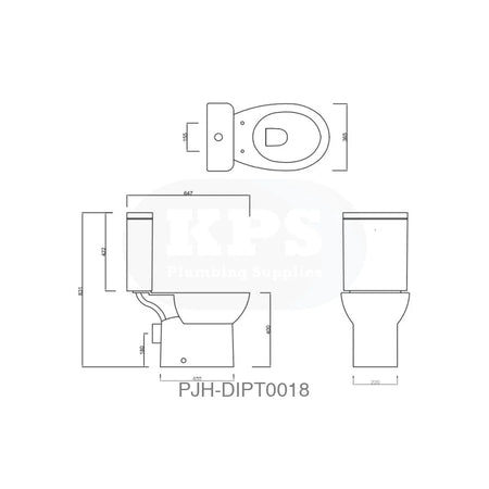 2Go WC CC Rim S/C Seat (Red/Blue Box) – White - Bathroom Brands