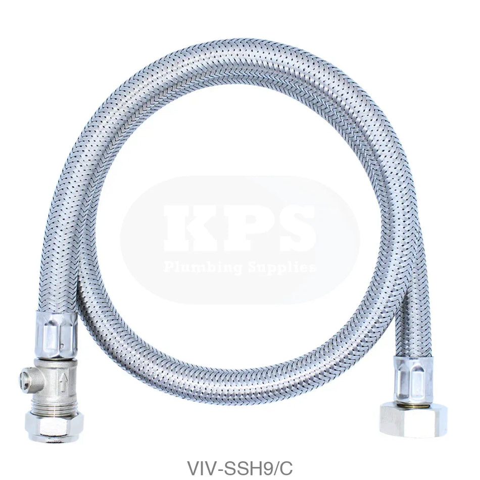 3/4 x 15mm ISO - 900mm Flexible Hose Plumbing Spares