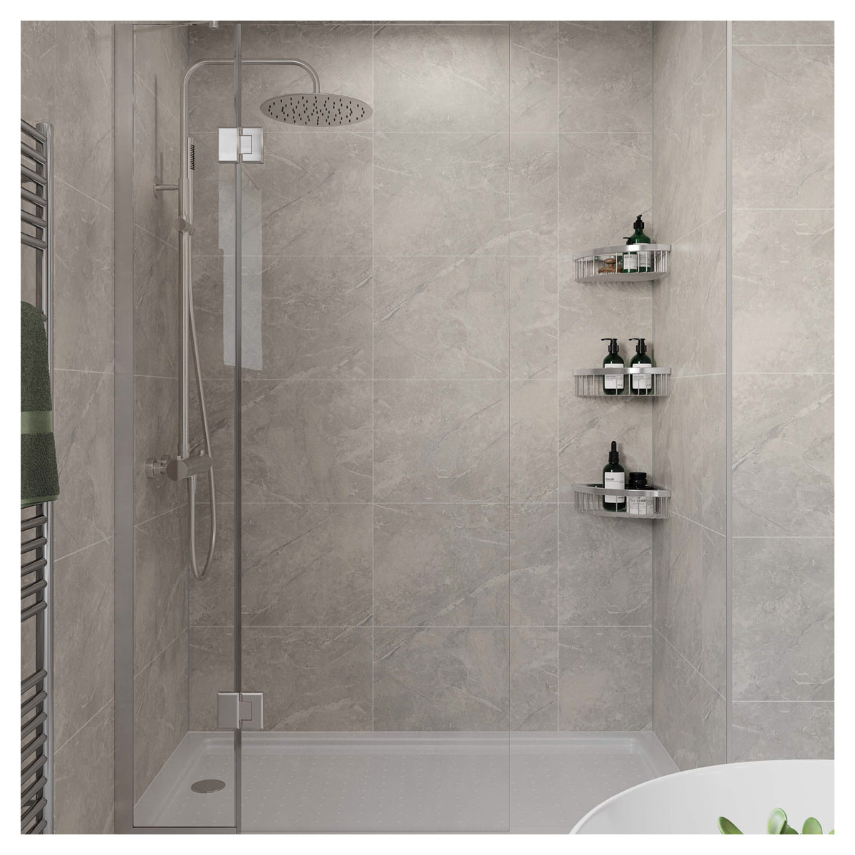 Tile Panel - Valmasino Marble (0074) - Hydro-Lock T&G - Tile - 2400 x 598 x 11mm - FSC Mix 70%