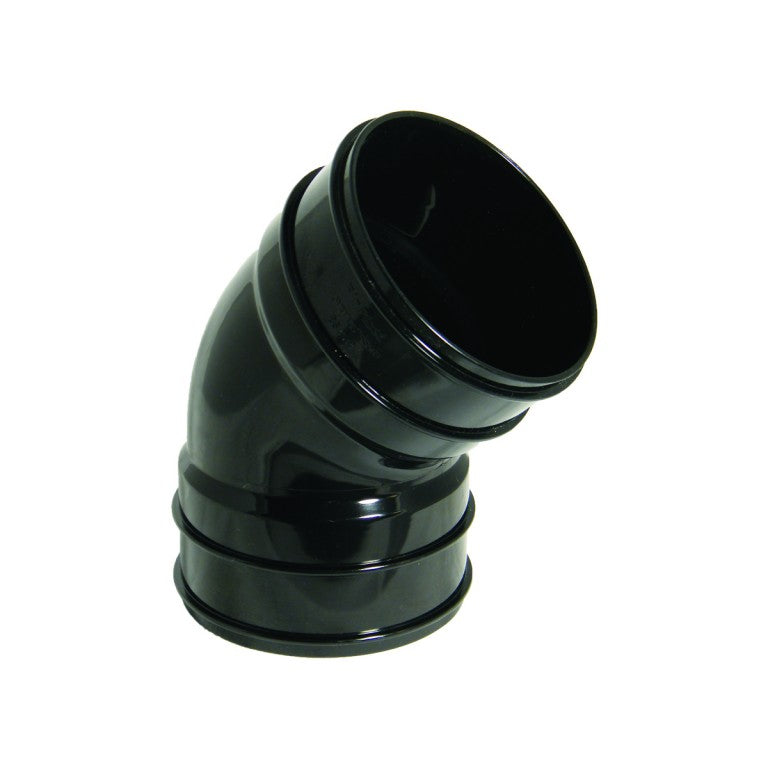 FloPlast SS563 110mm BLACK 135° BEND-DS