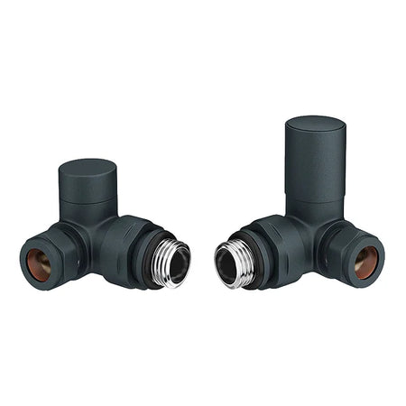 Kartell CRNV-ANTH Corner Radiator Valve Pair - 15mm - Anthracite