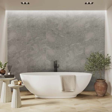 Multipanel Tile Effect Valmasino Marble Hydrolock T&G Wall Panel - 2400 x 598 x 11mm