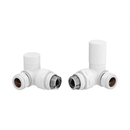 Kartell CRNV-WHITE Corner Radiator Valve Pair - 15mm - White