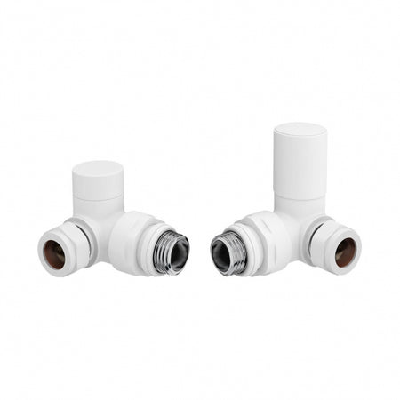 Kartell CRNV-WHITE Corner Radiator Valve Pair - 15mm - White