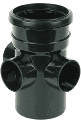 FloPlast SP581 110mm Black Boss Pipe Socket/Spigot