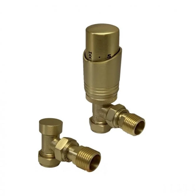 Kartell BR-TRV301A Design Angled TRV Twin Pack - Brushed Brass