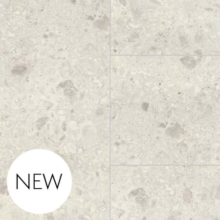 Multipanel Tile Effect White Terrazzo Hydrolock T&G Wall Panel - 2400 x 598 x 11mm