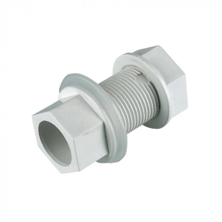 FloPlast OS14 21.5mm White Overflow Straight Tank Connector