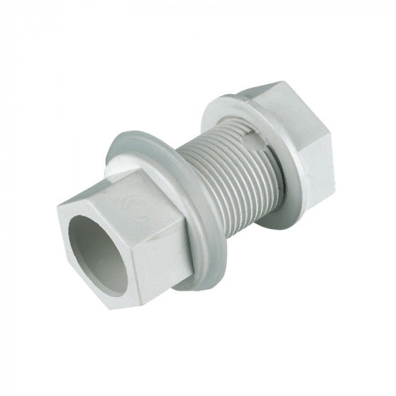 FloPlast OS14 21.5mm White Overflow Straight Tank Connector