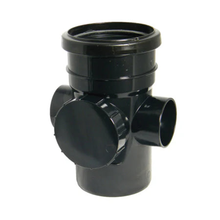 FloPlast SP274 110mm Black Access Pipe Socket/Spigot