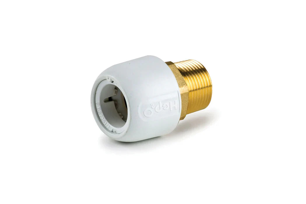 Hep2O HX29/15W Adaptor 15mm x 1/2 MI DZR Brass