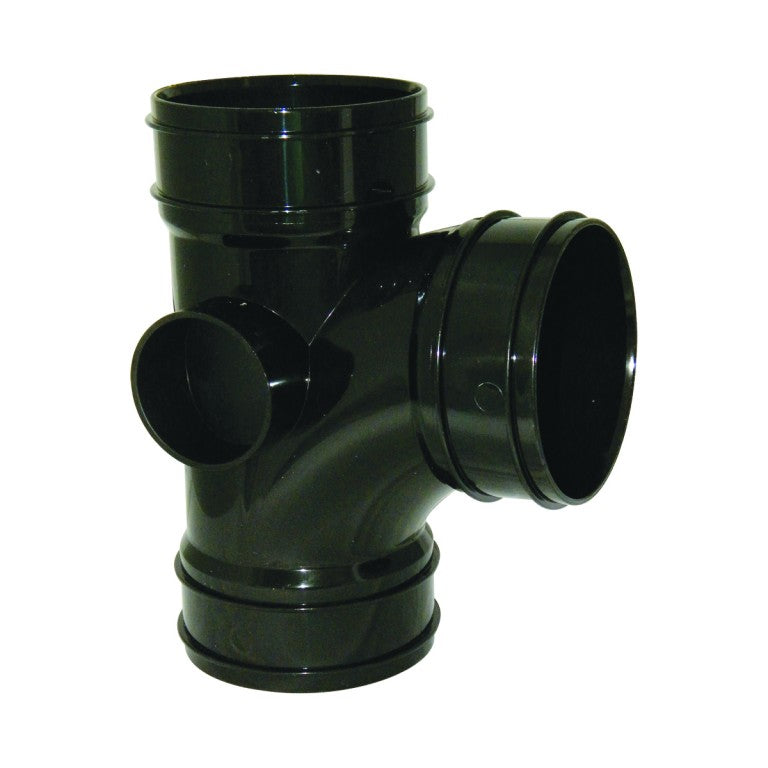 FloPlast SS191 110mm BLACK 92.5° BRANCH-TS