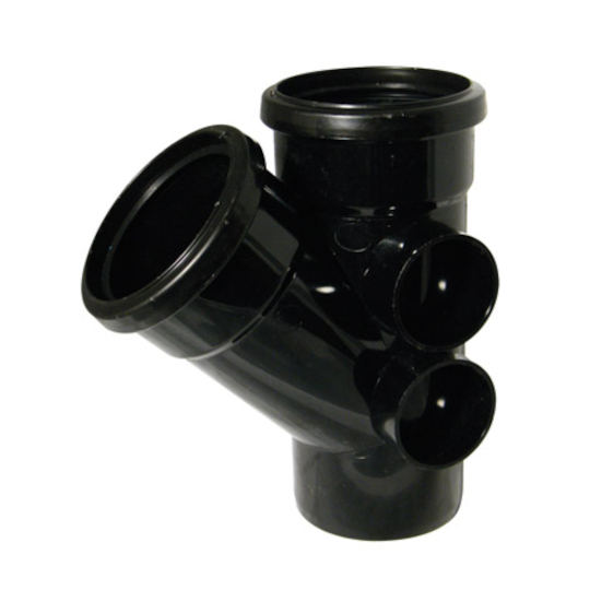 FloPlast SP210 110mm Black 135° Branch