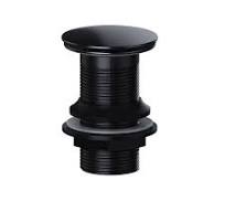 Round Clicker Unslotted Basin Waste (Matt Black)