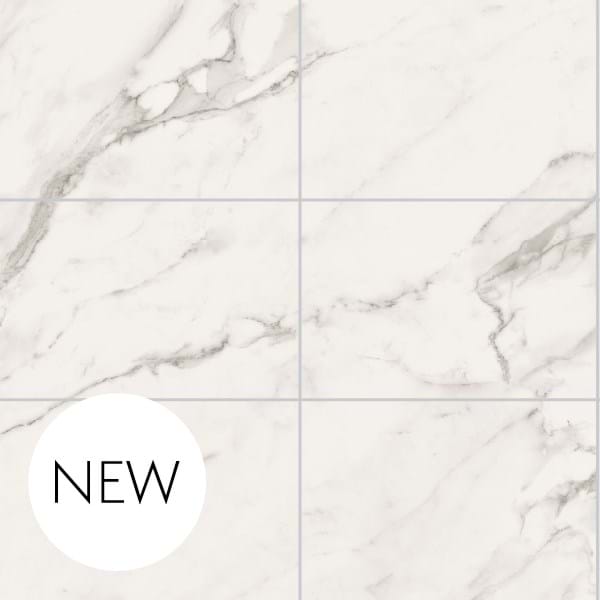 Multipanel Tile Effect Crystal Marble Hydrolock T&G Wall Panel - 2400 x 598 x 11mm
