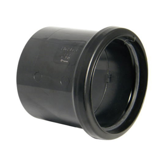 FloPlast Black SP124/SS107 110mm Bl.coupling-s&s