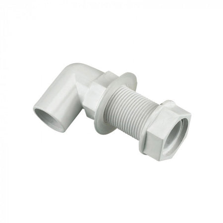 FloPlast OS15 21.5mm White Overflow Bent Tank Connector