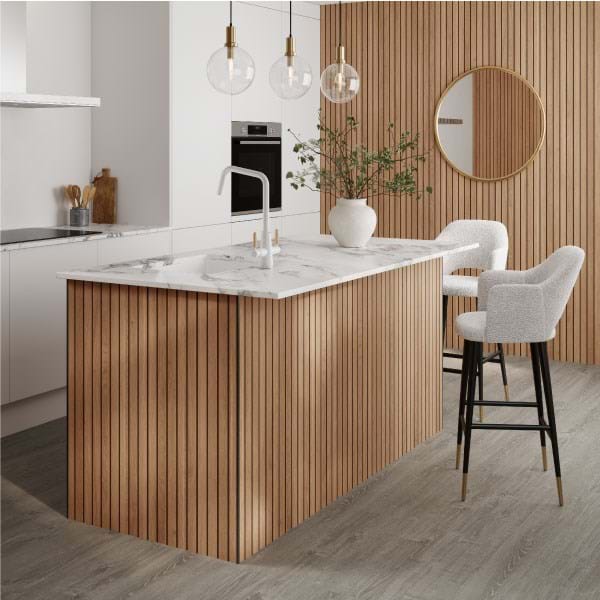 Naturepanel NP3317NT2711 Brown Cuneo Oak Hydrolock T&G Wall Panel - 2400 x 598 x 11mm