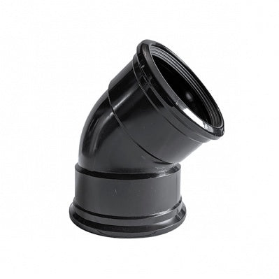 FloPlast SP563 110mm Black 135° Double Socket Bend