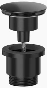 Matt Black Universal Clicker Basin Waste BWUNI/MW