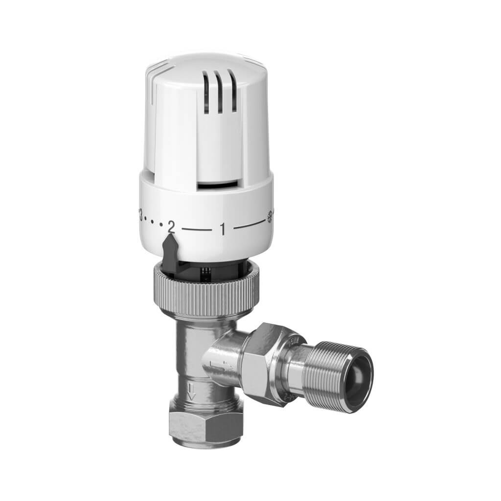 EPH Controls Angled TRV Valve 10mm Compression