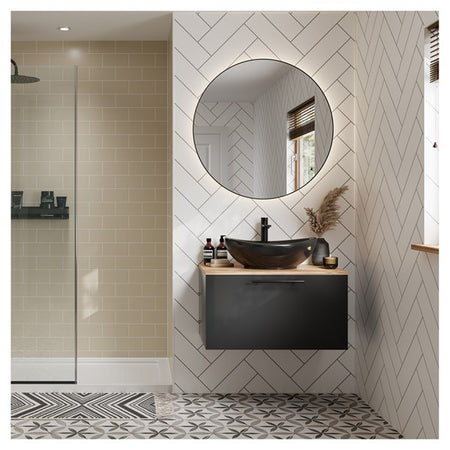 Multipanel Tile Effect Alpine White Hydrolock T&G Wall Panel - 2400 x 598 x 11mm