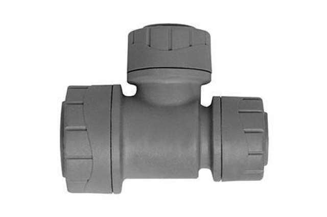 Polyplumb PB1522 Reducing Tee - Branch and One End 22mm x 15mm x 15mm
