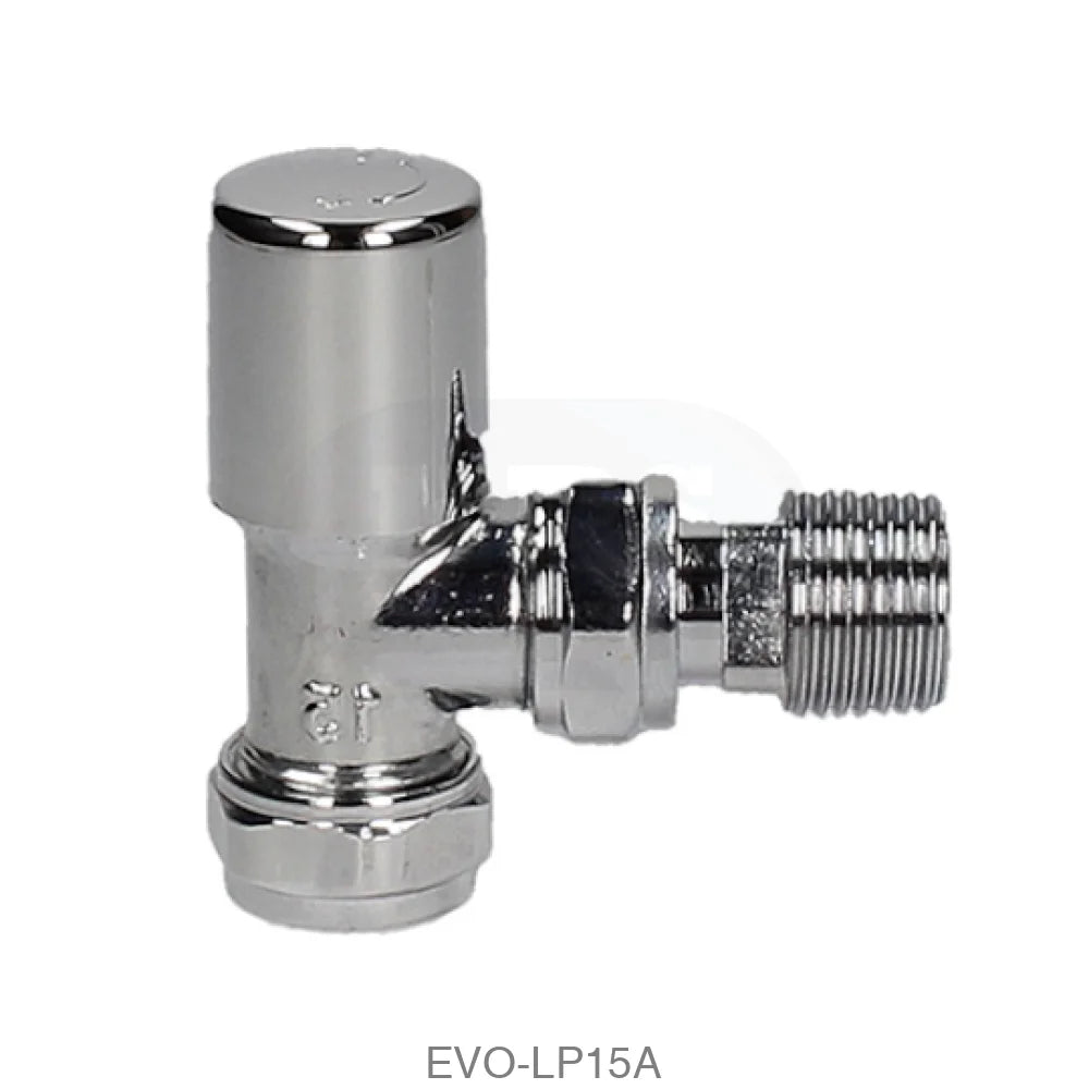 Angled Lockshield Valve - Light Pattern Radiator Valves