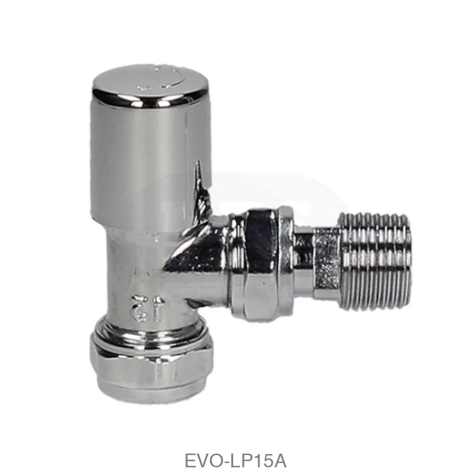 Angled Lockshield Valve - Light Pattern Radiator Valves