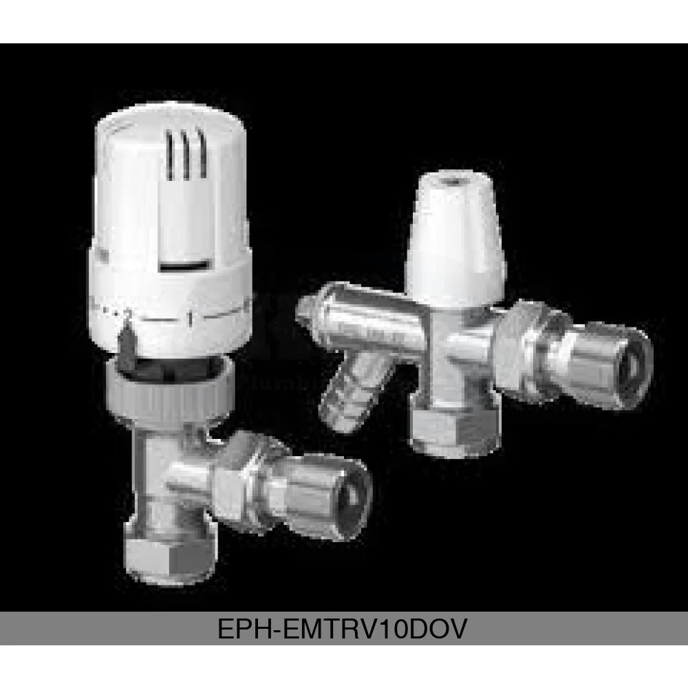 Angled TRV 10mm Compression Lockshield Drain Off Valve Heating Controls
