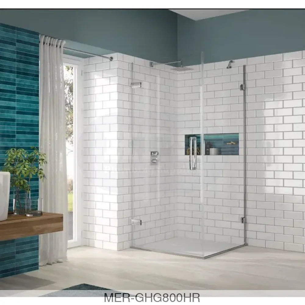 Arysto 10 - Wall Hinge Door with Side Panel Right - 800 Bathroom Brands