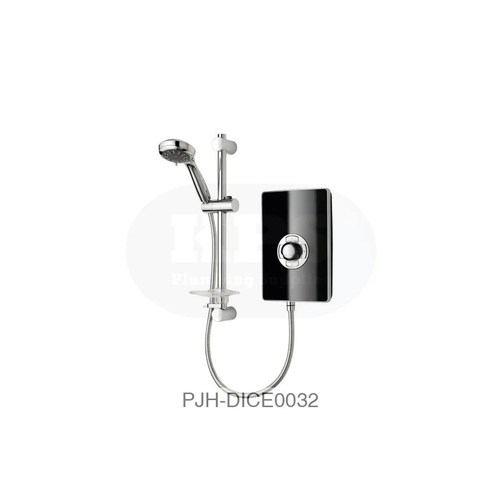 Aspirante 8.5Kw Elec Shower Black Glos Bathroom Brands