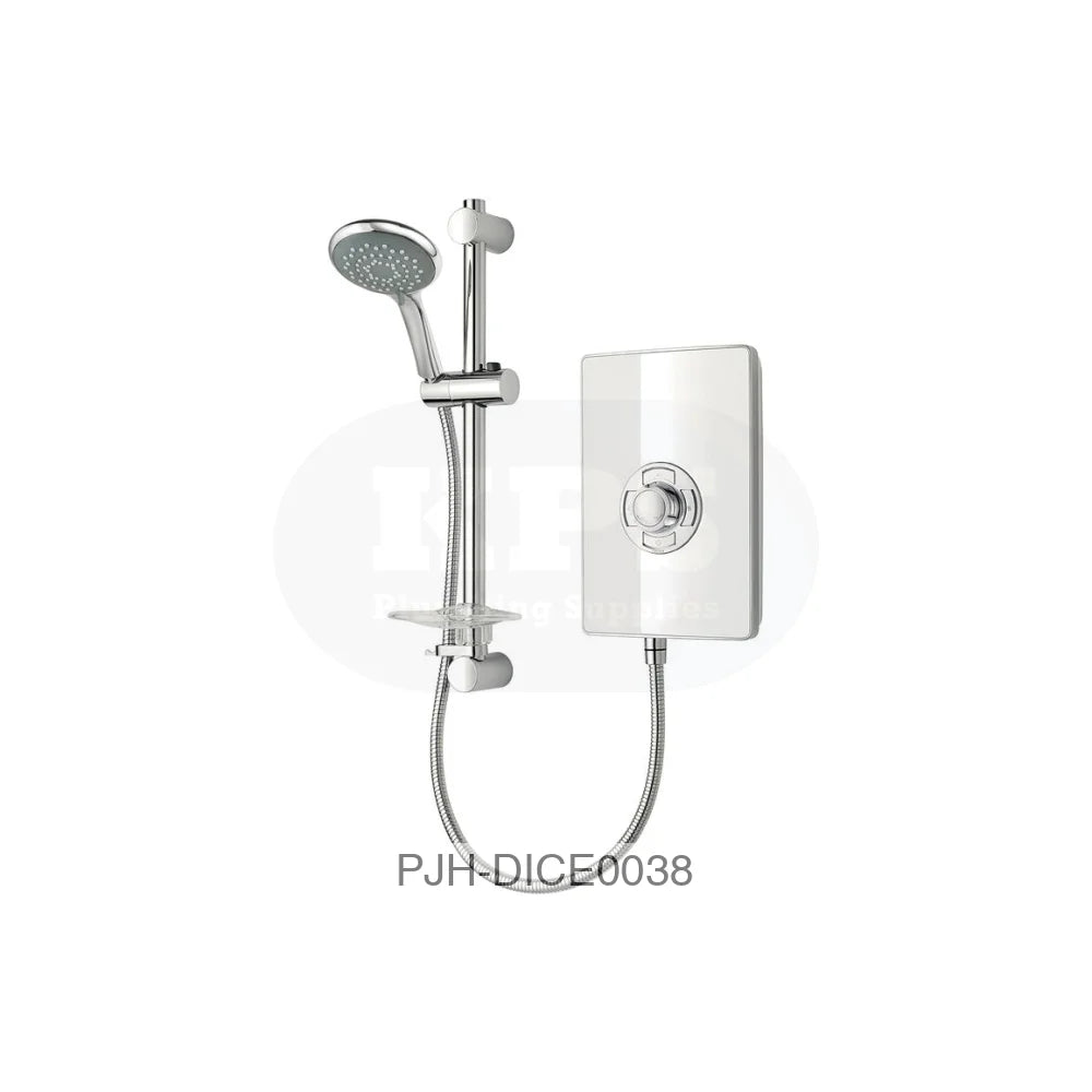 Aspirante 9.5Kw Elec Shower White Glos Bathroom Brands