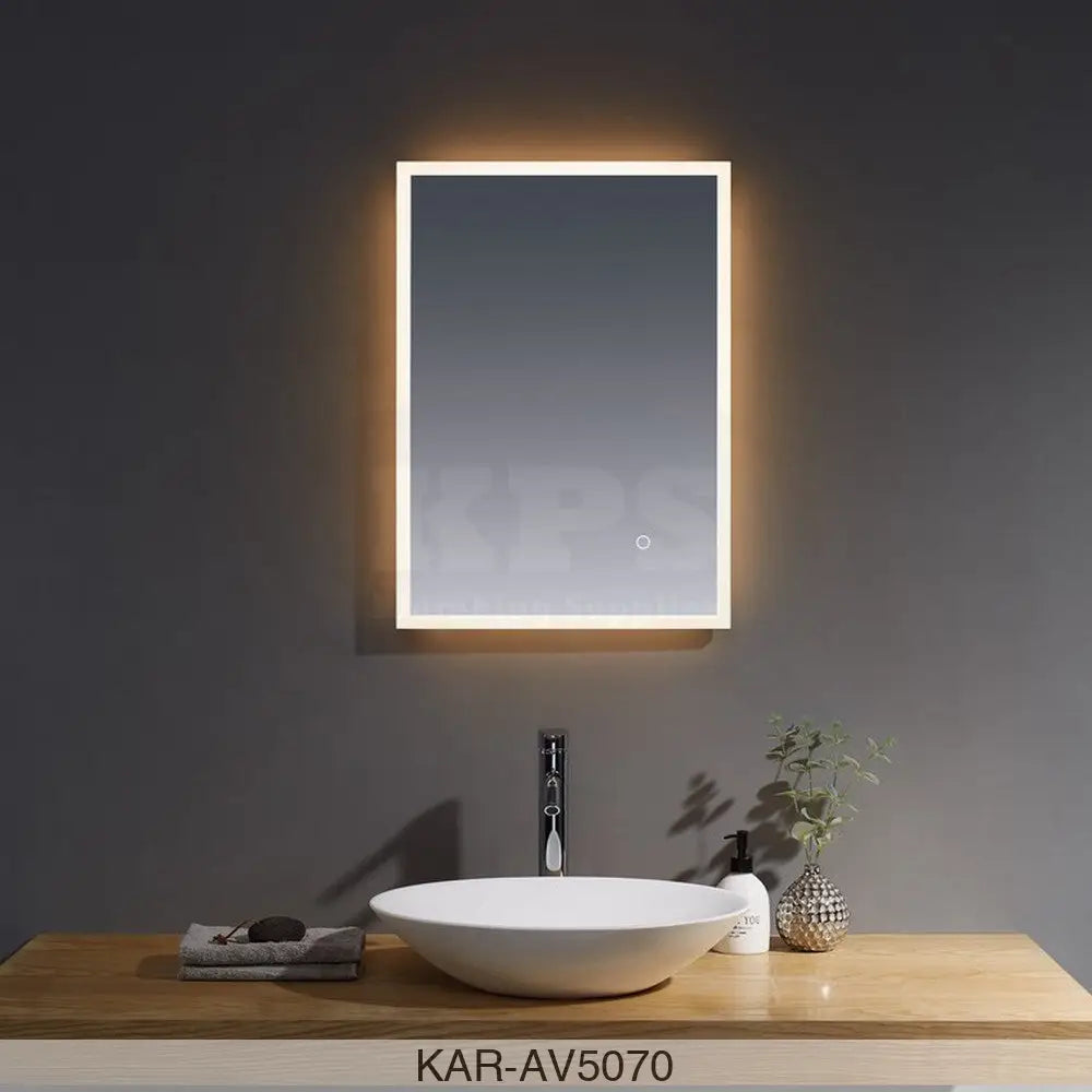 Avening 500x700mm Acrylic Edge Bathrooms-Furniture-Mirrors & Cabinets