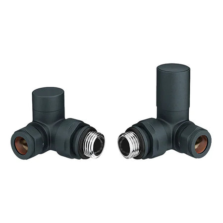 Kartell CRNV-ANTH Corner Radiator Valve Pair - 15mm - Anthracite