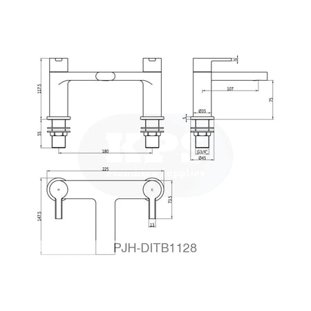 Bath Filler Oval Black Bathroom Brands