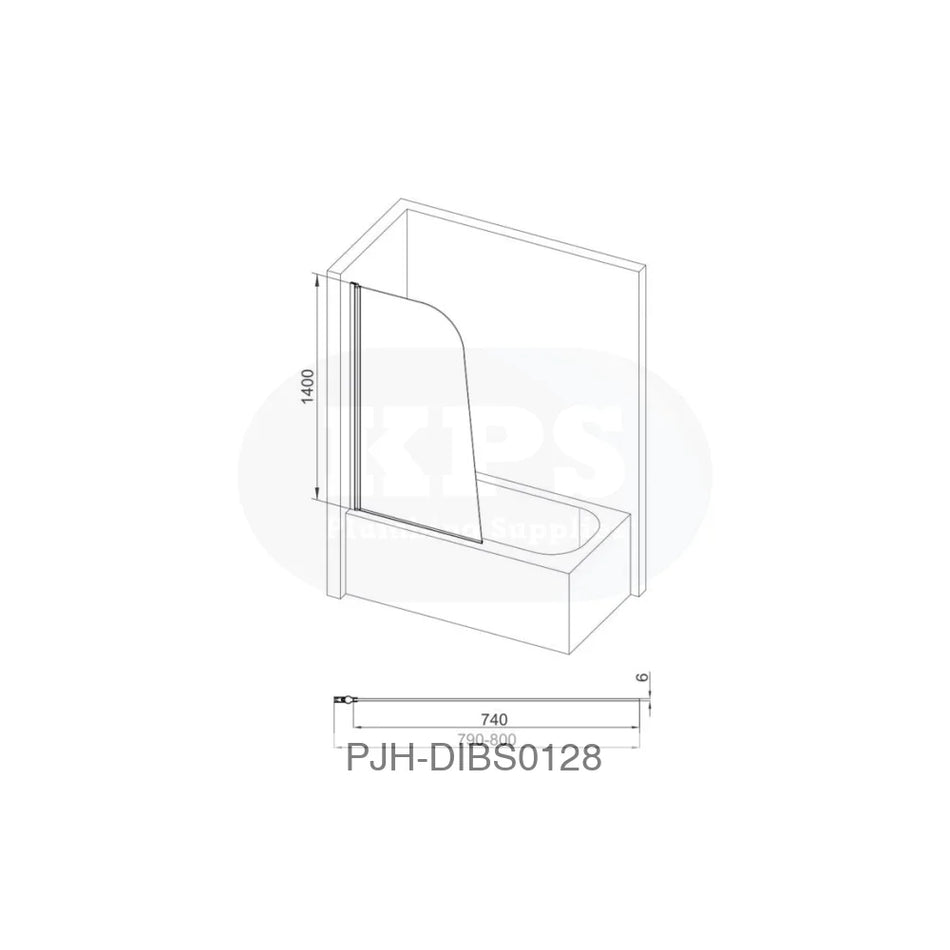 Bath Screen 1400 Sail Chrome Bathroom Brands