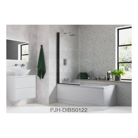 Bath Screen 1400 Square Black Bathroom Brands