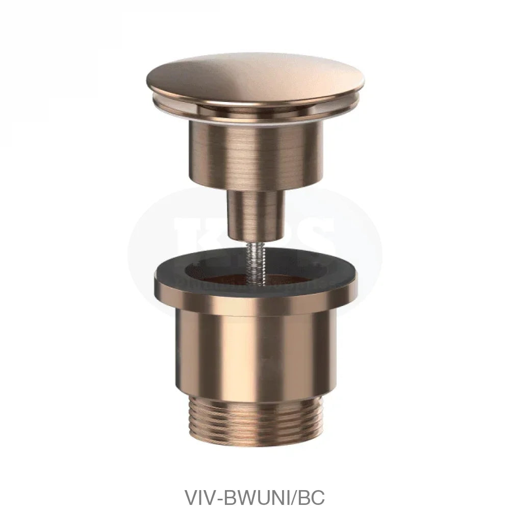 Brushed Copper Universal Clicker Basin Waste BWUNI/BC Plumbing Spares