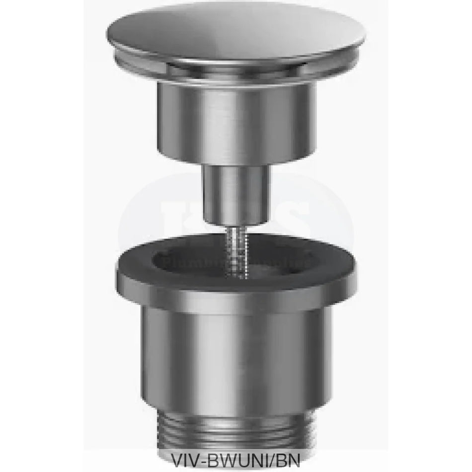 Brushed Nickel Universal Clicker Basin Waste BWUNI/BN Plumbing Spares